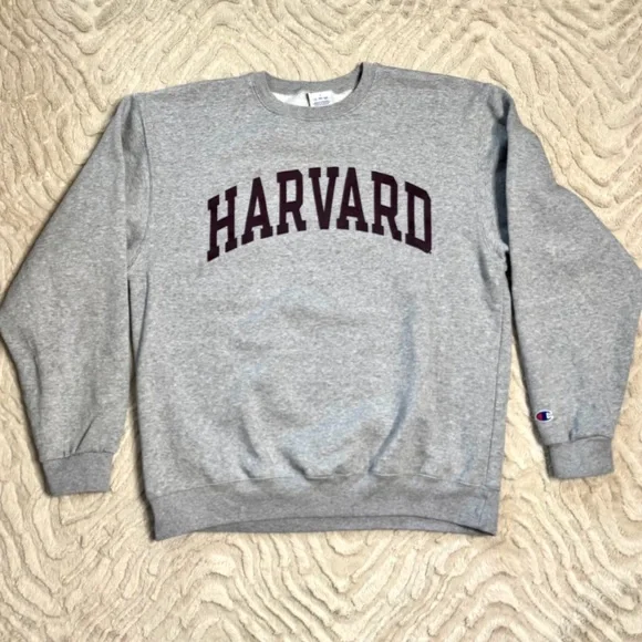 Harvard University Crew Neck by Champion Size Large - Picture 2 of 7